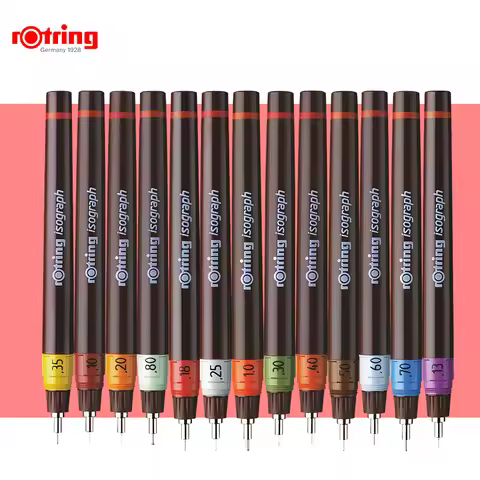 1pc rOtring Isograph Needle Pen 0.1-0.8mm Repeated replacement nib Addable Ink hook line pen Hand-pa