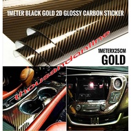 152 X 152CM (5X5 FEET) 2D GOLD CARBON FIBER WRAP FILM CAR STICKER⚡READYSTOCK⚡