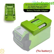 WISDOMEST Battery Adapter Holder, Multifunctional 40V Lithium Belt Clip,  USB Type-C Charger Portabl