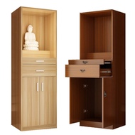 Get coupons🪁Wholesale Buddha Shrine Clothes Closet with Door Household Solid Wood Altar Altar Buddha Cabinet God of We00