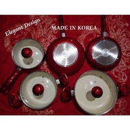 ✱◈✜ILO CHERRY POT COOKWARE SET ORIGINAL 100% MADE IN KOREA NON STICK (FOR SURE BUYERS ONLY)