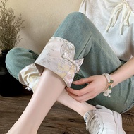 Summer Chinese Style Denim Pants Fashion Woman 9 Point Pants