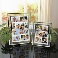 Crystal borderless glass picture frame, photo size A4, A5
