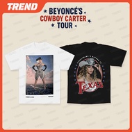 Beyonce Cowboy Carter Tour Merch Cotton T-shirt Vintage Plus Size Fashion Loose Printed Short Sleeve
