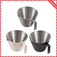 [tenlzsp9] Stainless Steel Measuring Cup Pouring Cup 4.06 Ounce Portable Reusable with Cale Espresso