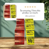 80x60MM Unboxing video sticker fragile handle with care no return refund sticker parcel courier stic