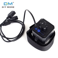 diymore Hộp Pin 8.4V 4X18650 Mới Hộp Pin Dự Phòng Chống Nước Giao Diện Kép USB / DC To Power Đèn Xe