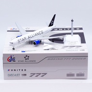 Air Plane Jcwing 1: 200 Alloy Airplane Model United Airlines B777-200ER N218UA Lapel