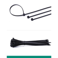 [HCM] Wrapped Black and White Plastic Drawstring 100 Strings 150 x 2.5mm - Egreen Disposable