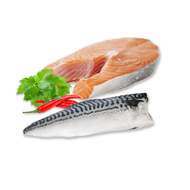 【賣魚的家】大規格鮭鯖雙拼超值組 (鮭魚220g*8 +鯖魚XL*8)共16片組