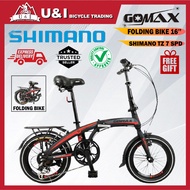 GOMAX CLASSIC 16" SHIMANO 7 Speed Folding Bike / Basikal Lipat