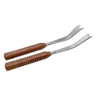 Stainless Steel Acetabular Trochanter pry Wooden handle Femur bone prying Femoral Trochanter Retract