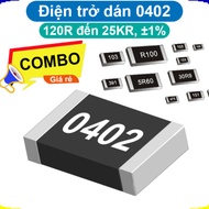 (500C) paste resistor 0402 - value 120R to 25KR, ±1%