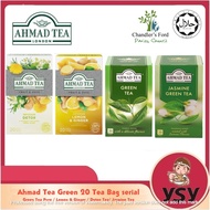Ahmad Tea Green Tea Pure / Lemon & Ginger / Detox Tea 20 Tea Bag