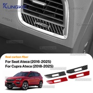 KUNGKIC For SEAT Ateca CUPRA Ateca Center Console Air Vent Carbon Fiber Interior Aftermarket Car Acc