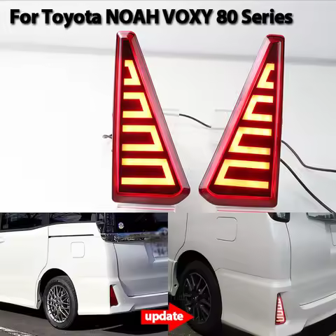 Reflector Rear Tail Light LED Rear Bumper Light Auto Brake Light For Toyota Noah Voxy 80 Series 2016