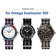 Omega 007 Nylon Canvas Watch Strap Hippocampus 300 Spectre Speedmaster Series Watch Band  20mm Brace