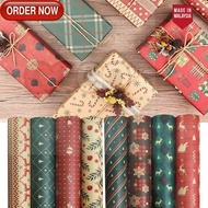 GG 70 * 50cm Christmas Present Wrapping Paper Red Checked Snowflake Wrapping Paper DIY Handicraft Ou