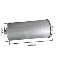 3" x 11" x 24 "tabung lori, 3 inch inlet lorry  truck tractor exhaust muffler