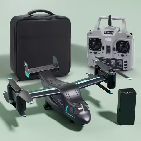 JIKEFUN LM19 Max RC UAV Osprey Helicopter with Camera 4K HD Fly Around Remote Control Drone Brushles