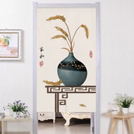 Japanese width 140CM Door Curtain with rod Set Hanging Half divide 120 180 Modern living room entryway Toilet Kitchen Partition Full Door Curtain pole doorway Height 200CM Curtain