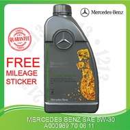 ORIGINAL MERCEDES FULLY 5W30 1L A-CLASS C-CLASS E-CLASS CLA GLA GLC 5W-30 ENGINE OIL SYNTHETIC MB 22
