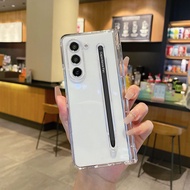 Transparent 3n1 Casing for Samsung Galaxy Z Fold 5 Simple PC Samsung Z Fold5 Protection Phone Case