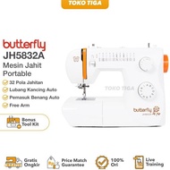 Mesin Jahit Butterfly Jh5832A / Jh 5832 A (Multifungsi Portable)