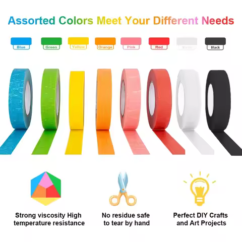 1/7pcs 20M Tattoo Paper Tape Colorful Masking Identification Tape Protect The Wall Painting Drawing 