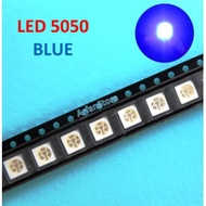 SMD LED Chip 5050 Blue 460-465nm 5000-6000MCD 3.0-2.4Vbiru
