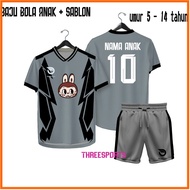 Football shirt screen printed with name + number. Labubu Children's Football Shirt Set with Name + N