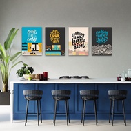 20x30cm Hiasan Dinding Estetik - Pajangan Dapur Tema Biru Navy - Dekorasi Dapur Minimalis - Pajangan Dinding Quote Memasak - Walldecor Untuk Dapur Ukuran Besar
