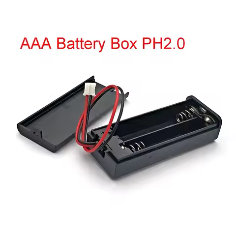 AAA Battery Case AAA Battery Holder 2x AAA Battery Box for 2 * AAA Batteries 3V PH2.0