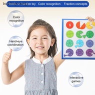 # buddingenergy # Magnetic Fraction Learning Toy For Kids - Tri-Fold Educational Math Disc With Visu