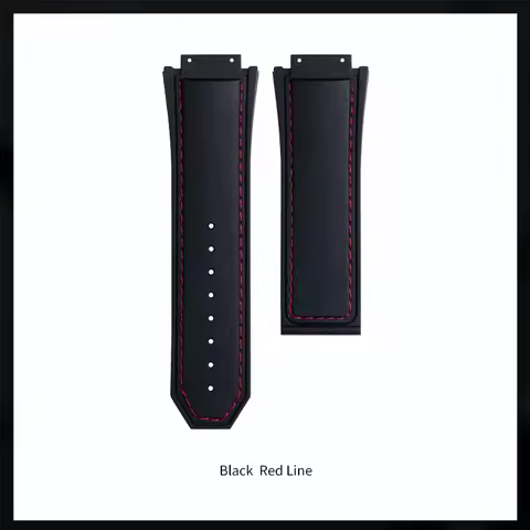Convex 27x19mm With 22mm Fold Buckle Black Rubber Watchband Accessories For HUBLOT Strap Waterproof 
