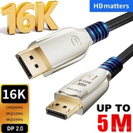 DisplayPort 2.0 Cable 16K@60hz 8K@120hz 4K@240hz 80Gbps HDR 10  8K DisplayPort 1.4 Cable DP to DP for Game Monitor Video