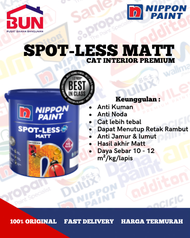 CAT TEMBOK EKSTERIOR INTERIOR NIPPON PAINT NP N 2045T SMOKING GRAY / ABU / ABU MUDA UKURAN GALON