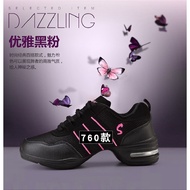 [Sunshine Shoes Shop] Dancing Women's Shoes Four Seasons Mid-heel Mesh Dance Shoes Women's Soft-soled Adult Square Dance Shoes