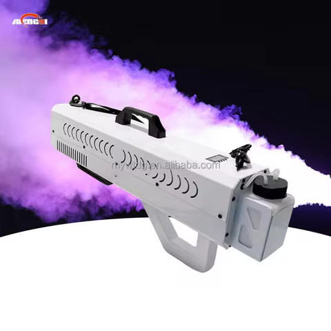 Portable 1500W White Dry Ice Fogger High Power Handheld Smoke Machine Gun for Chinese New Year Party