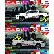Cuting STICKER TRITON CAR BODY SIDE VARIATIONS TRITON CAR SIDE BODY STICKER