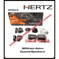 HERTZ SPEAKER DT24.3 1" DIECI 80W PEI DOME TWEETERS SPEAKERS WITH CROSSOVERS CAR NEW