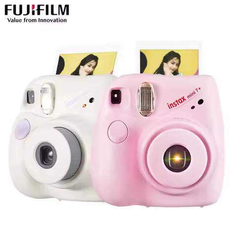 Genuine Fujifilm Fuji Instax Mini 7+ SE Instant Film Photo Camera Pink Blue Back Color instock Free 