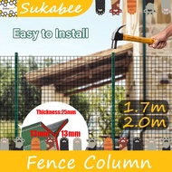 🚚WARRANTY🚚 1.7m 2m Pagar Cyclone Fence Column Triangle Steel Iron Column Tiang Pagar Fence Posts