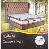 【Vazzo】Casano Silvery Mattress with anti-dust mite treated fabric/ pocket spring (Thickness 15 inch)