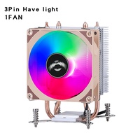 QiuzAim คอมพิวเตอร์โปรเซสเซอร์ CPU Cooler 2011 ORANGE พัดลม Mute 2 ท่อความร้อนพัดลมระบายความร้อน CPU