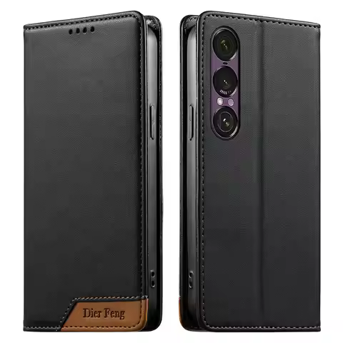 For Sony Xperia 1 VII Flip Case 360 Protect Leather Etui for Sony Xperia 10 5 1 VI Wallet Funda Xper