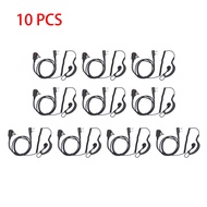 10PCS Transparent Tube PTT Mic Headset with LED Light for Kenwood TH-F6, Baofeng UV5S, TYT TH-300A -