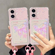 Cute Girl Card Holder Butterfly Case hp Realme Note 60 60Xc61 C65 C75Xc67 C63 C755I C25Y 10 Pro Plus