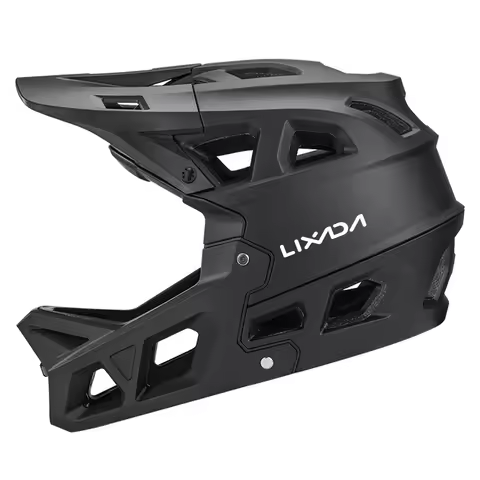 LIXADA Full Face Mountain Bike Helmet Adult Racing Downhill MTB Helmet for Mountain Bike Cool Bicycl