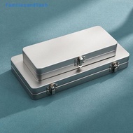 Familiesandflash> Durable Silvery Gray Metal Rectangular Box With Lid-Ideal For Bills,Cosmetics,Offi